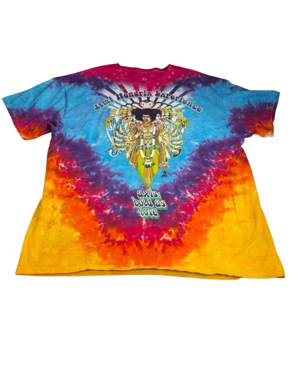 Liquid Blue Jimi Hendrix Axis: Bold As Love Tie-Dye Graphic T-shirt, XXL
